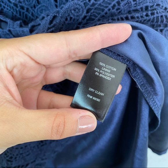 Katherine Barclay Lace Mini Shift Lined Dress SZ 6 - Picture 4 of 9